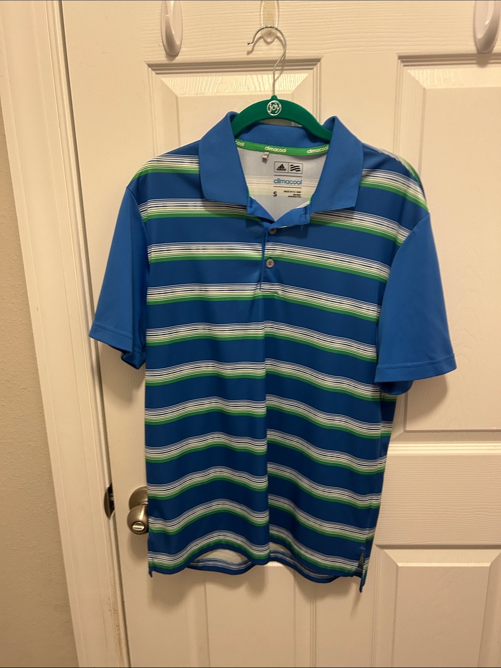 adidas Blue Green Climacool Polo